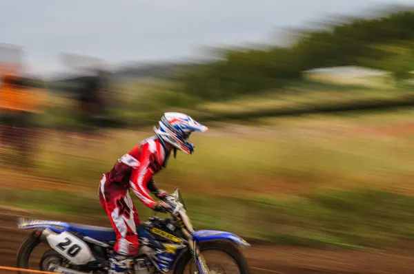 Russian Championship of Motocross among motorcycles and ATVs — Stock Photo, Image