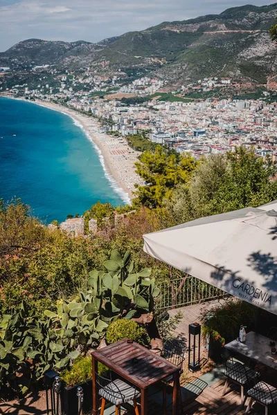 Alanya manzarası, Alanya 'daki deniz plajı, Türkiye