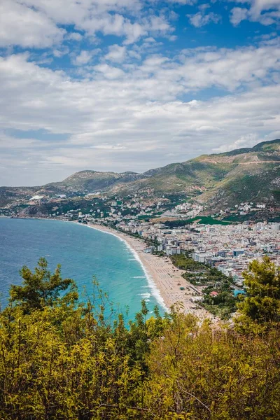 Alanya manzarası, Alanya 'daki deniz plajı, Türkiye