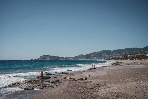 View of Alanya, sea beach in Alanya, Turkey — Stockfoto