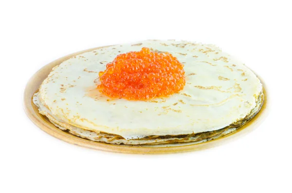 Pancakes and caviar — Stock Photo, Image