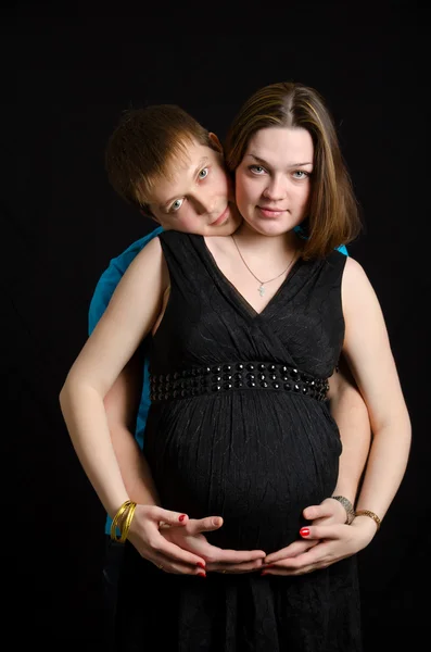 Gravid par – stockfoto