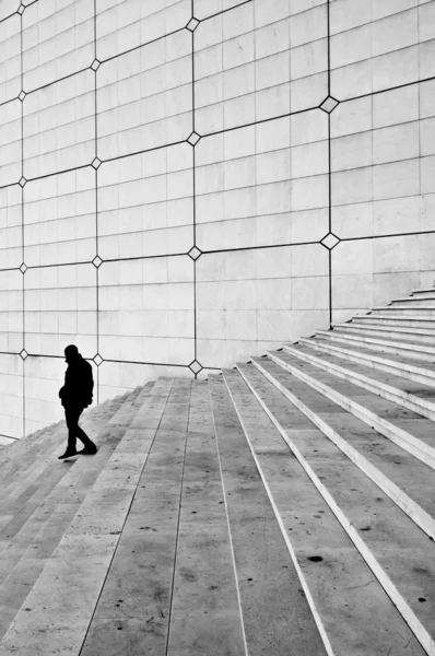 Grande arche schody - la Défense, Paříž. Francie. — Stock fotografie