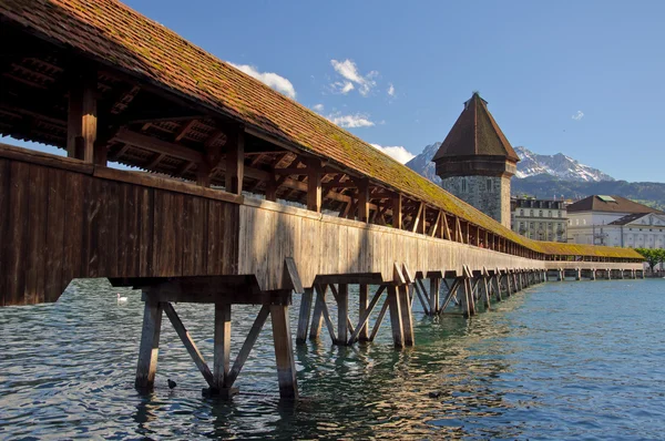 Ponte da Capela de Lucerna. — Fotografia de Stock