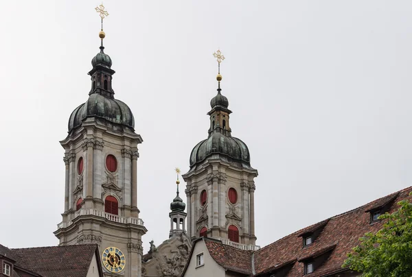 St. Gallen abbey twin towers — Stock Photo, Image