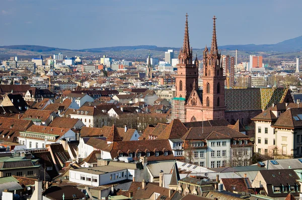 Basel Munster Rechtenvrije Stockafbeeldingen