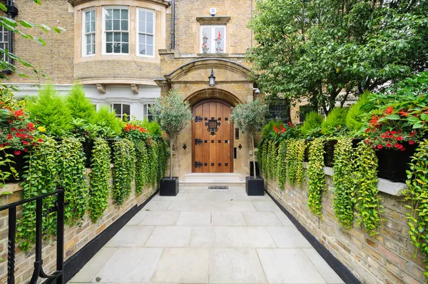 Gazdag london mansion bejárat Stock Kép