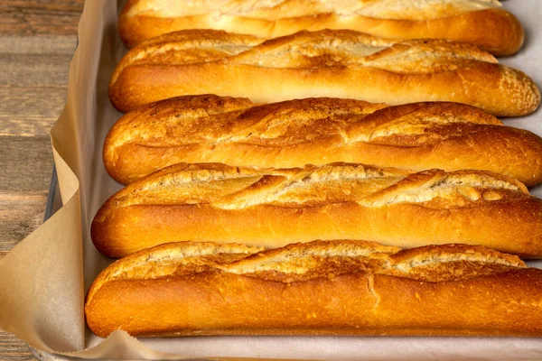 Зображення Тлі Маленьких Французьких Хлібних Багетів — стокове фото