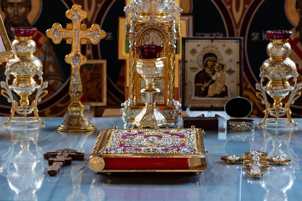 비잔틴 그리스도의 오른손의 축복을 모자이크 부활절에 — 스톡 사진