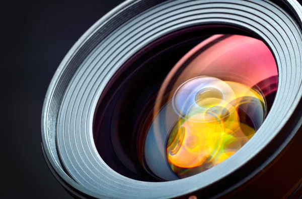 Professional photo lens closeup — Stock Photo, Image