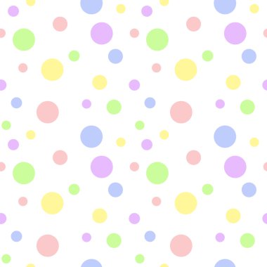 Dikişsiz pastel multi polka dot