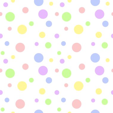 Dikişsiz pastel multi polka dot