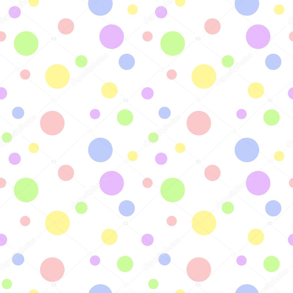 Seamless Pastel Multi Polka Dot