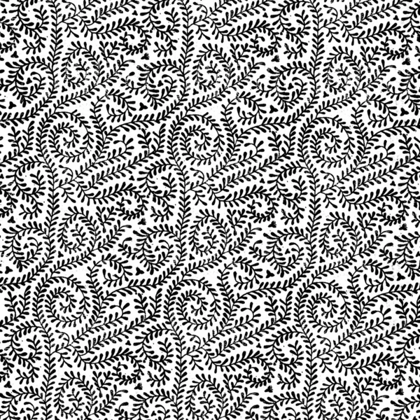 Black on White Vine Pattern