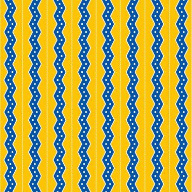 Sarı & Mavi zig zag çizgili