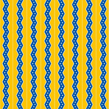 Yellow & Blue Zig Zag Stripes clipart