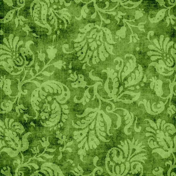 Vintage groene floral tapijt — Stockfoto