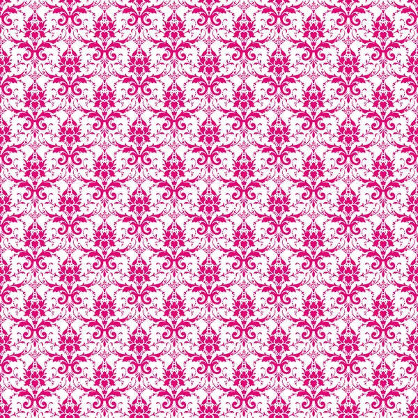 Seamless Pink & White Damask — Stock Photo, Image