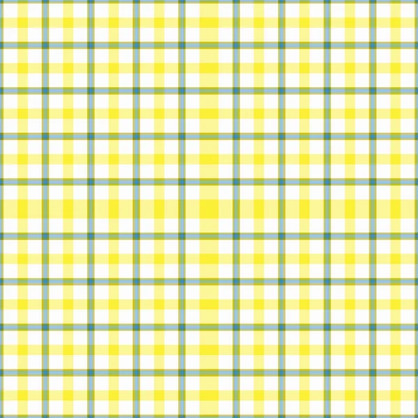 Plaid blanco, amarillo y azul — Foto de Stock