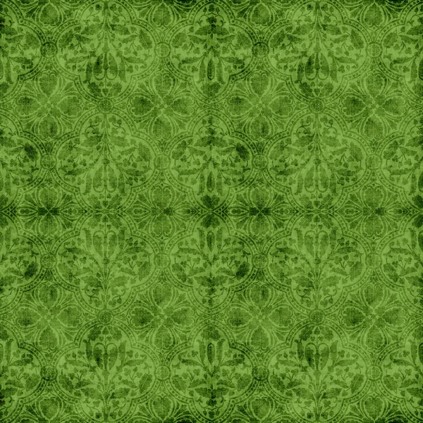 Винтажный зеленый цветочный гобелен — стоковое фото