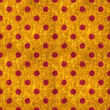 Dikişsiz altın & red dot polka