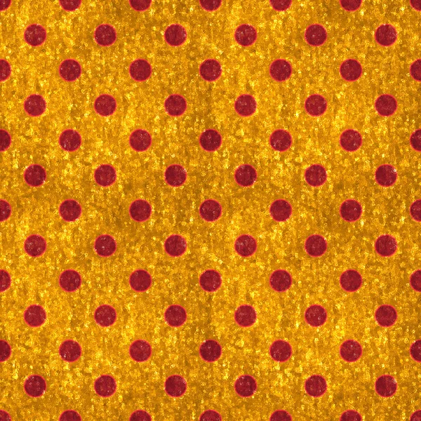 Seamless Gold & Red Polka Dot — Stock Photo, Image