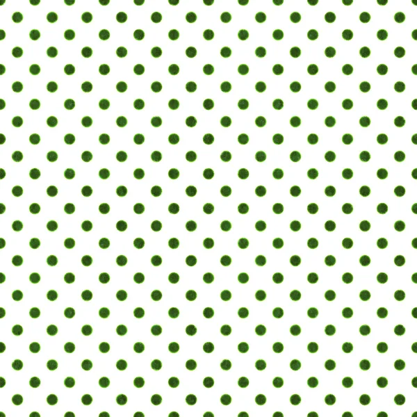 Bezešvé zelené & bílé puntíkované — Stock fotografie