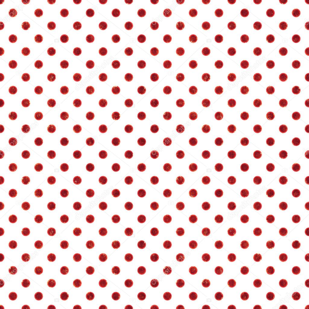 Seamless Red & White Polka Dot