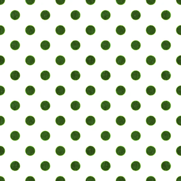 Seamless Green & White Polka Dot — Stock Photo, Image