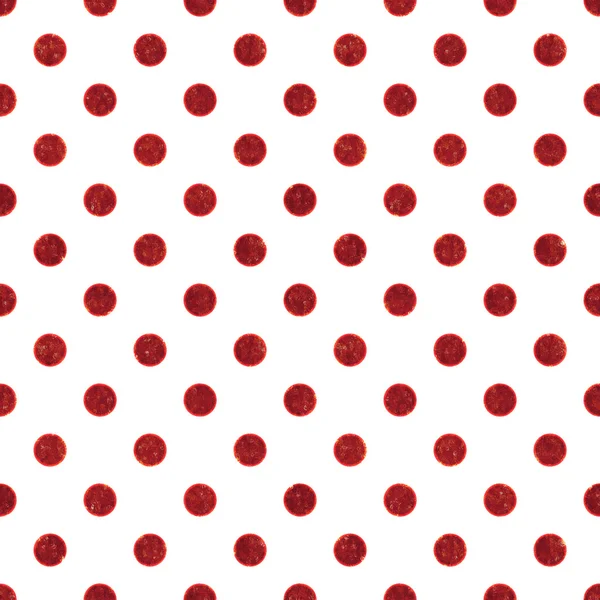 Nahtloser rot & weißer Tupfen — Stockfoto