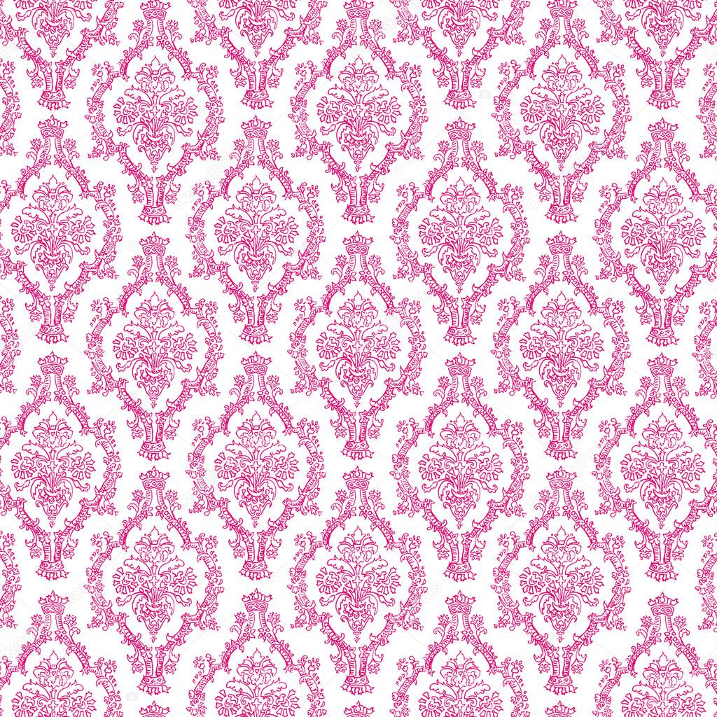 Seamless Hot Pink White Damask Stock Photo Pixels 13286783 Delicate Lace Hot Pink Damask Pattern On White Seamless Photo By Pixels