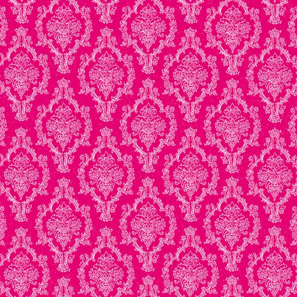 Seamless Hot Pink & White Damask — Stock Photo, Image