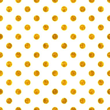 kesintisiz beyaz & altın polka dot
