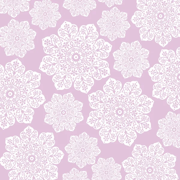 Lavender & White Floral Batik — Stock Photo, Image