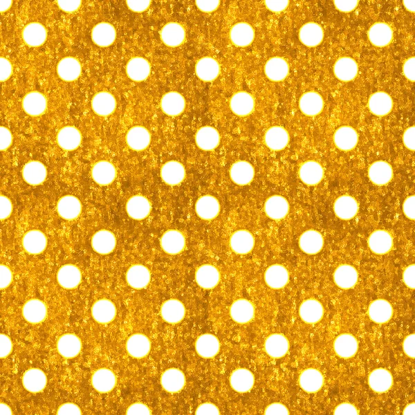 Seamless Gold & White Polka Dot