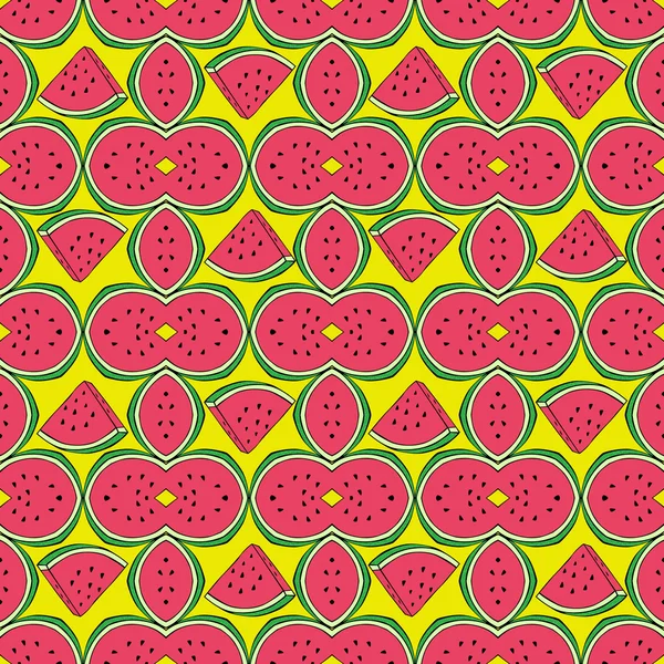 Sömlös vattenmelon design — Stockfoto