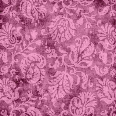 Vintage Pink Floral Tapestry clipart