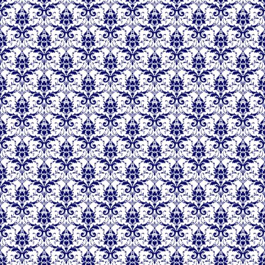 Dikişsiz lacivert & beyaz Şam