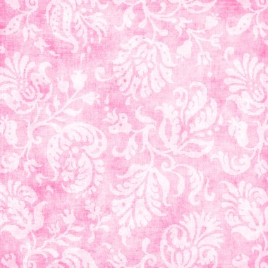 Vintage soluk pembe çiçekli duvar halısı