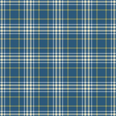 Mavi, beyaz & sarı Dikişsiz kareli