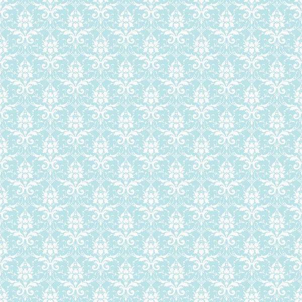 Bezszwowe biały & pastelowy niebieski Adamaszek — Zdjęcie stockowe