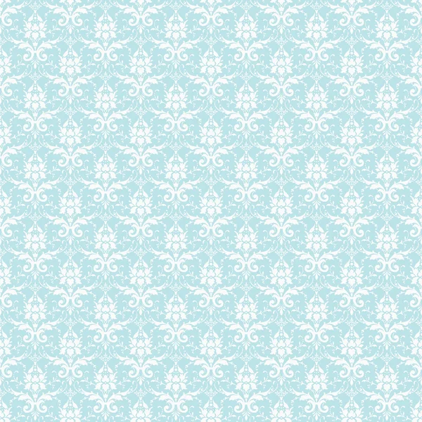 Seamless White & Pastel Blue Damask Royalty Free Stock Photos