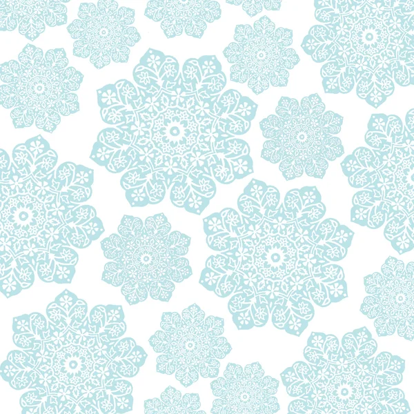 Pastel azul y blanco floral Batik —  Fotos de Stock
