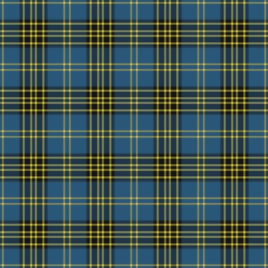 Mavi, siyah & sarı Dikişsiz kareli