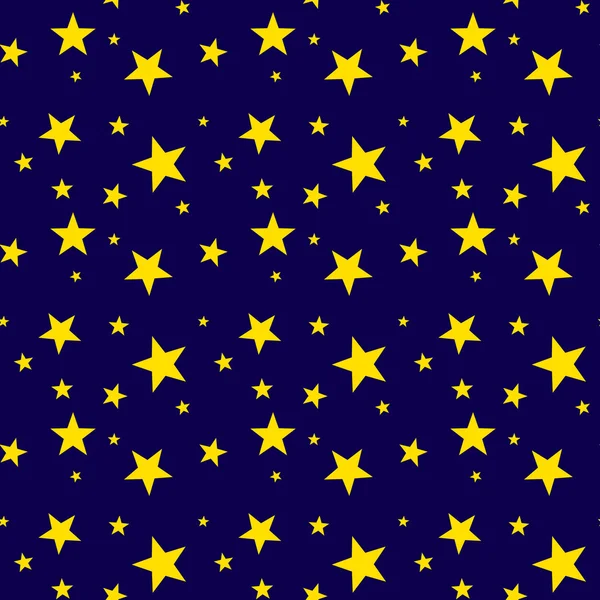 Seamless Gold Stars on Deep Navy — Stock Photo, Image