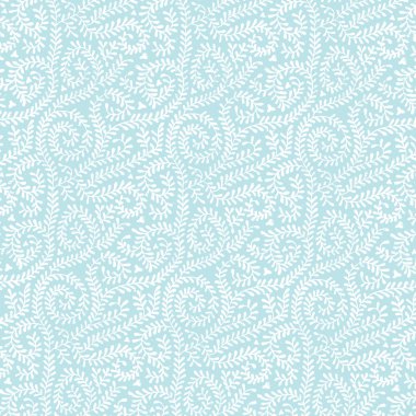 Beyaz pastel mavi asma deseni