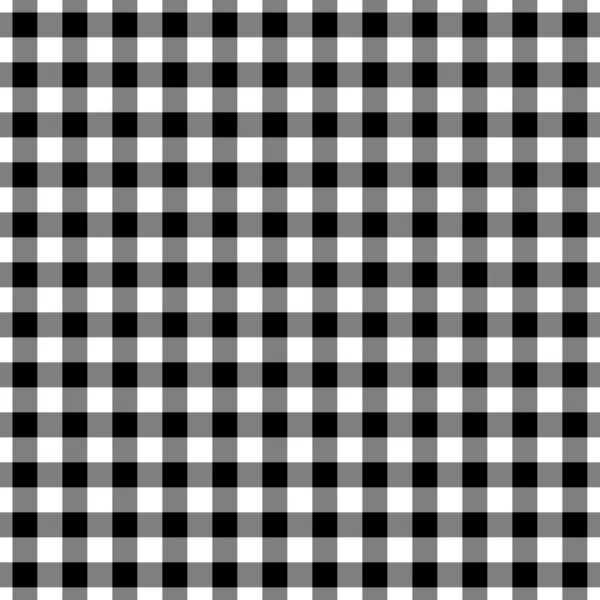 Plaid de Gingham blanco y negro — Foto de Stock