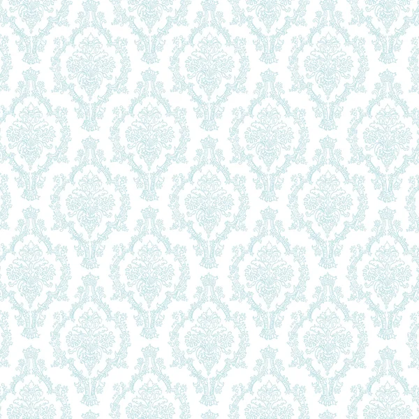 Sömlös pastell blå & vit damast Royaltyfria Stockbilder