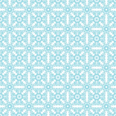 Dikişsiz turkuaz çiçek kaleidoscopes