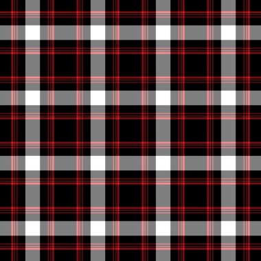 kırmızı, beyaz & siyah Dikişsiz kareli